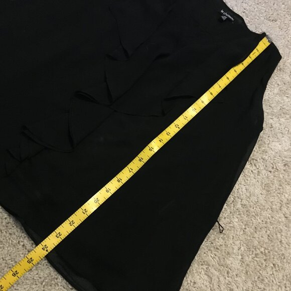 Vintage le chateau Canadian Witch Black Ruffled A-Line Bilayer Tank Top - Picture 14 of 14